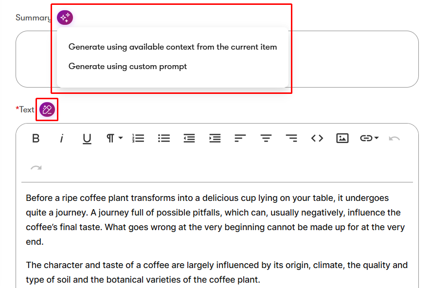 Content generation and refinements