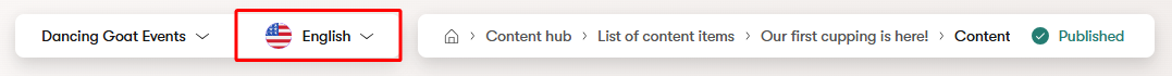 Content language selector
