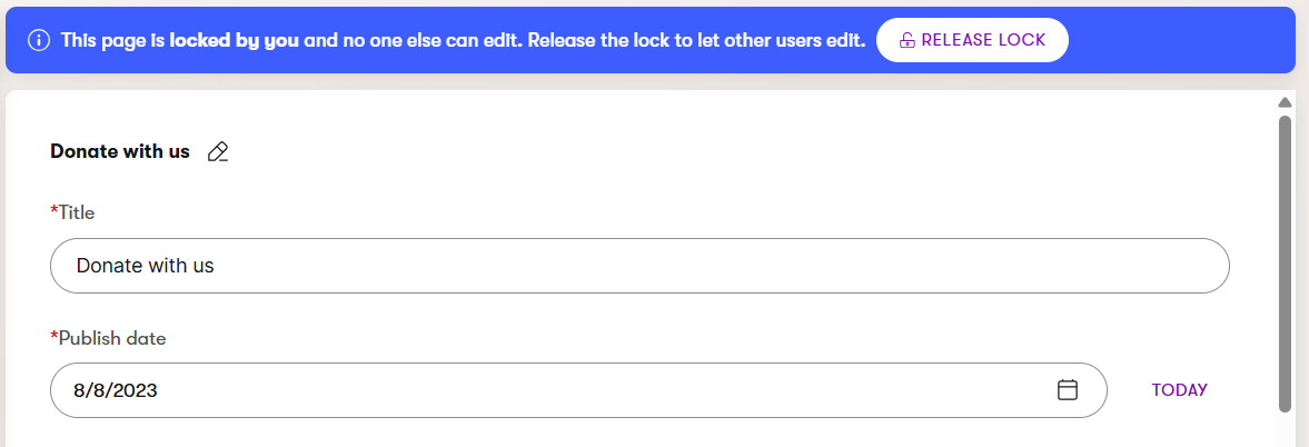 Locked item infobar