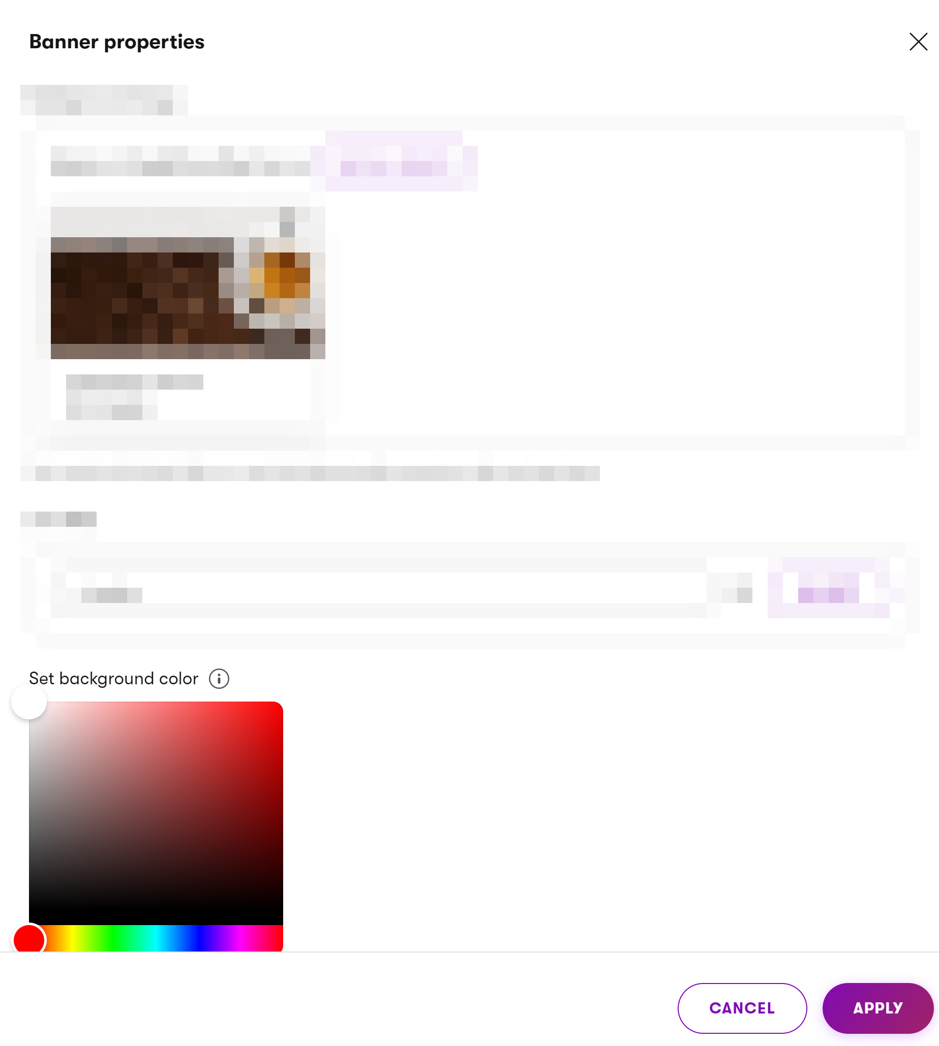 Color selector in widget properties