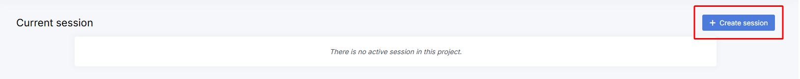 Create restore session