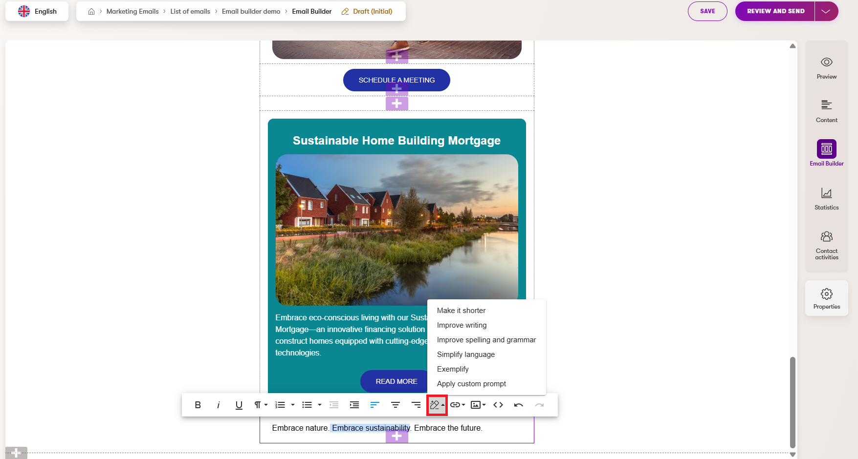 AIRA refinements in rich text editor