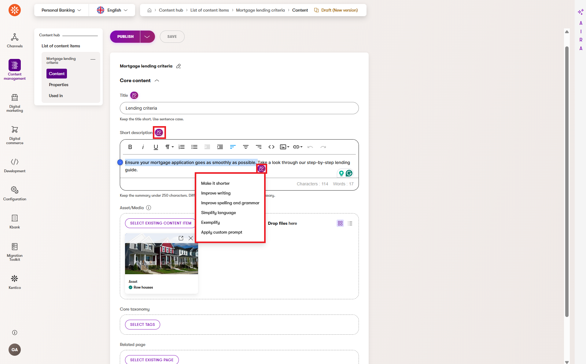 Refine part of content with AIRA