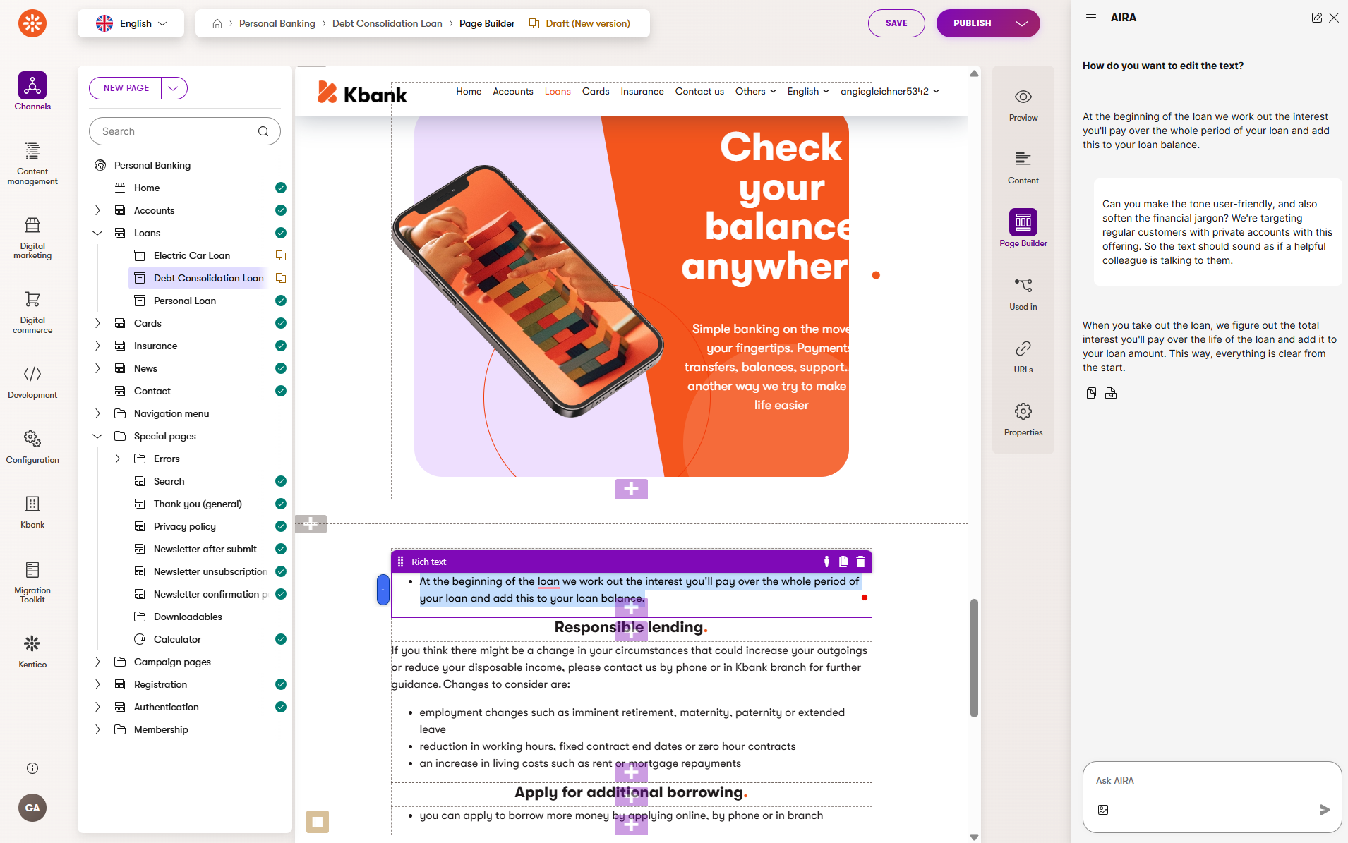 Using a custom prompt