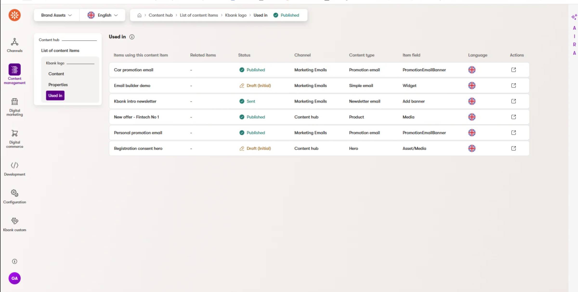 See where your image is used before making any changes