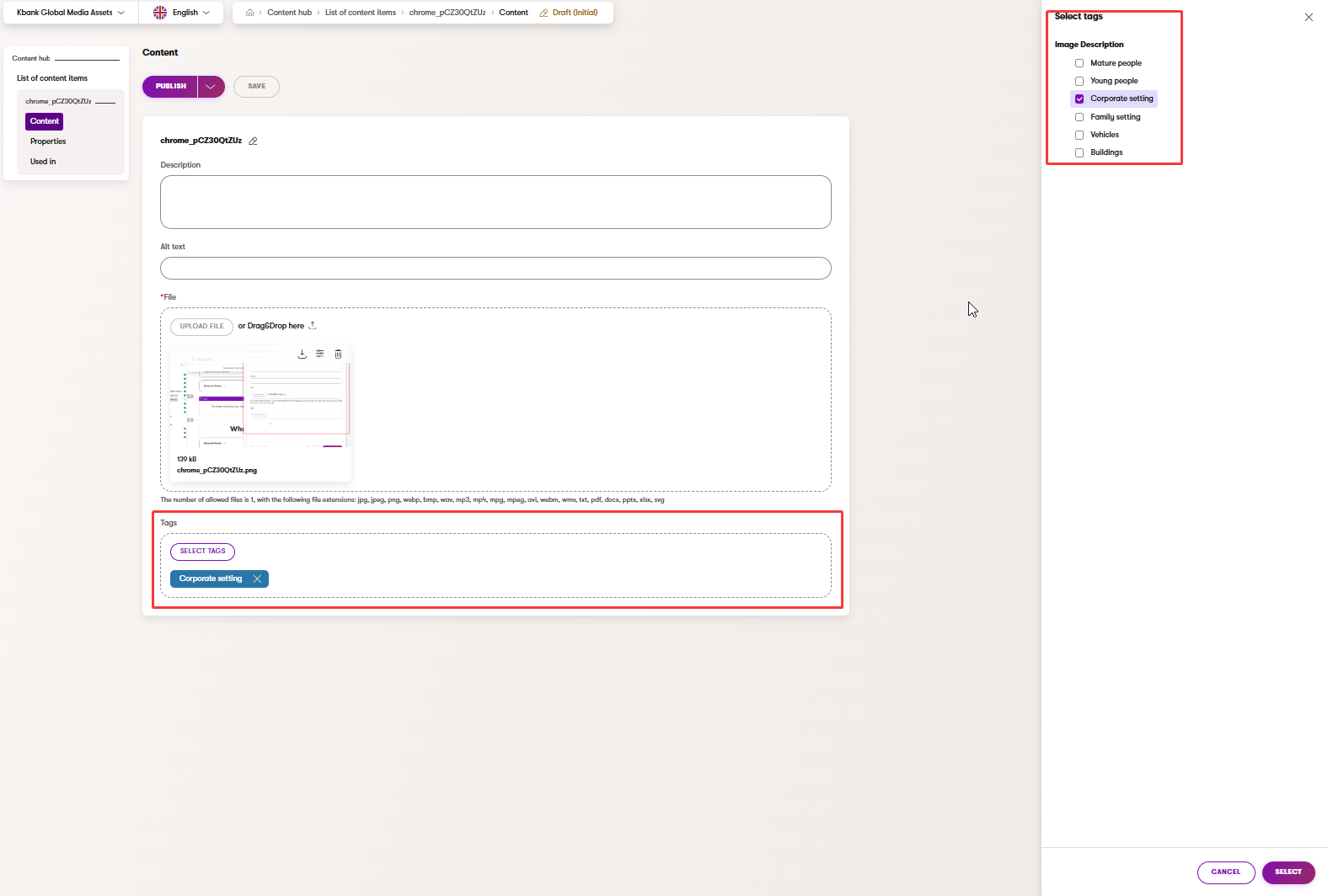 Updating automatic taxonomy tags