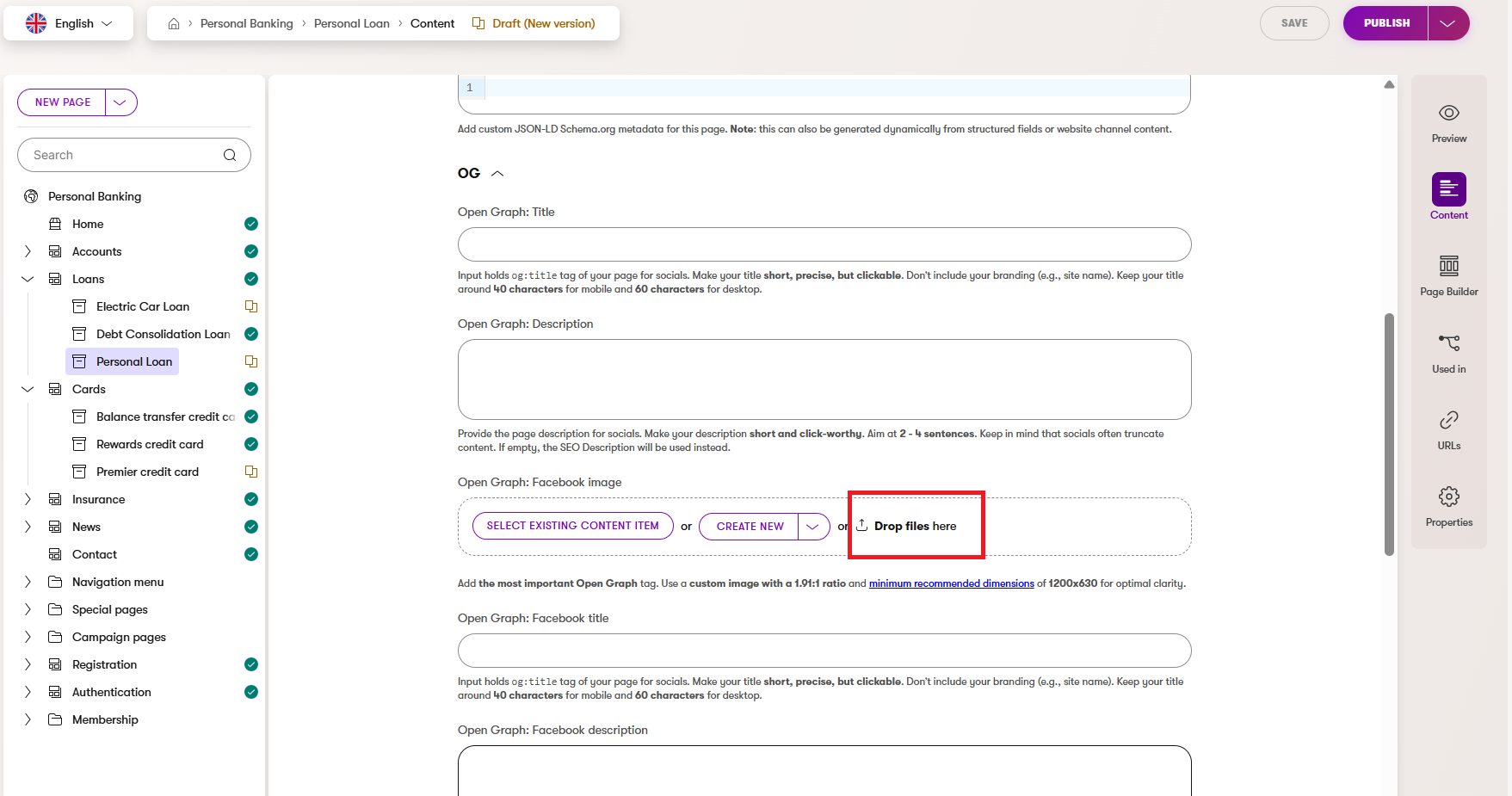 Smart upload of an image into Content view