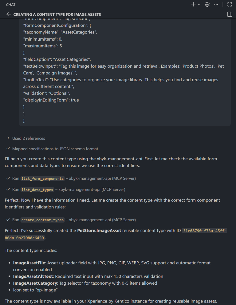 Creating content type via Content Type Management API