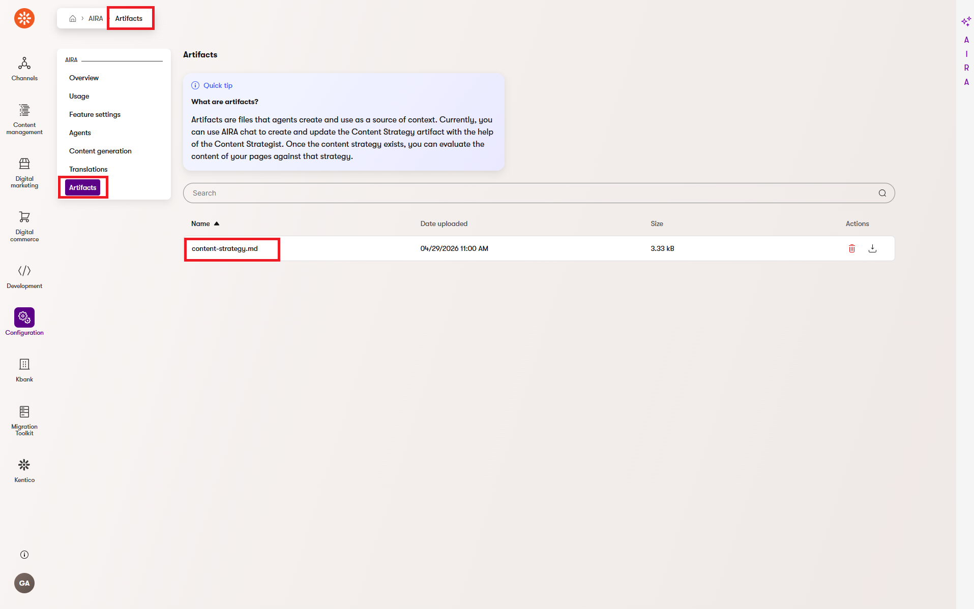 Content strategy file
