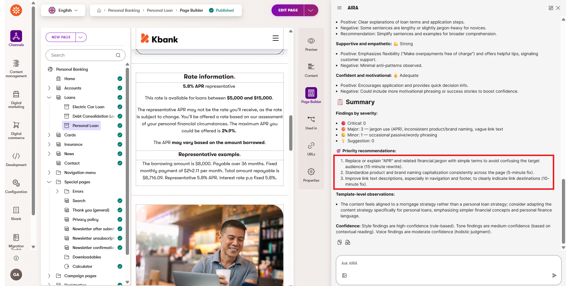 Content Strategy agent recommendations