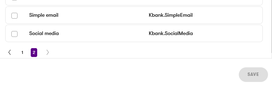 Channels are represented as a respective content types