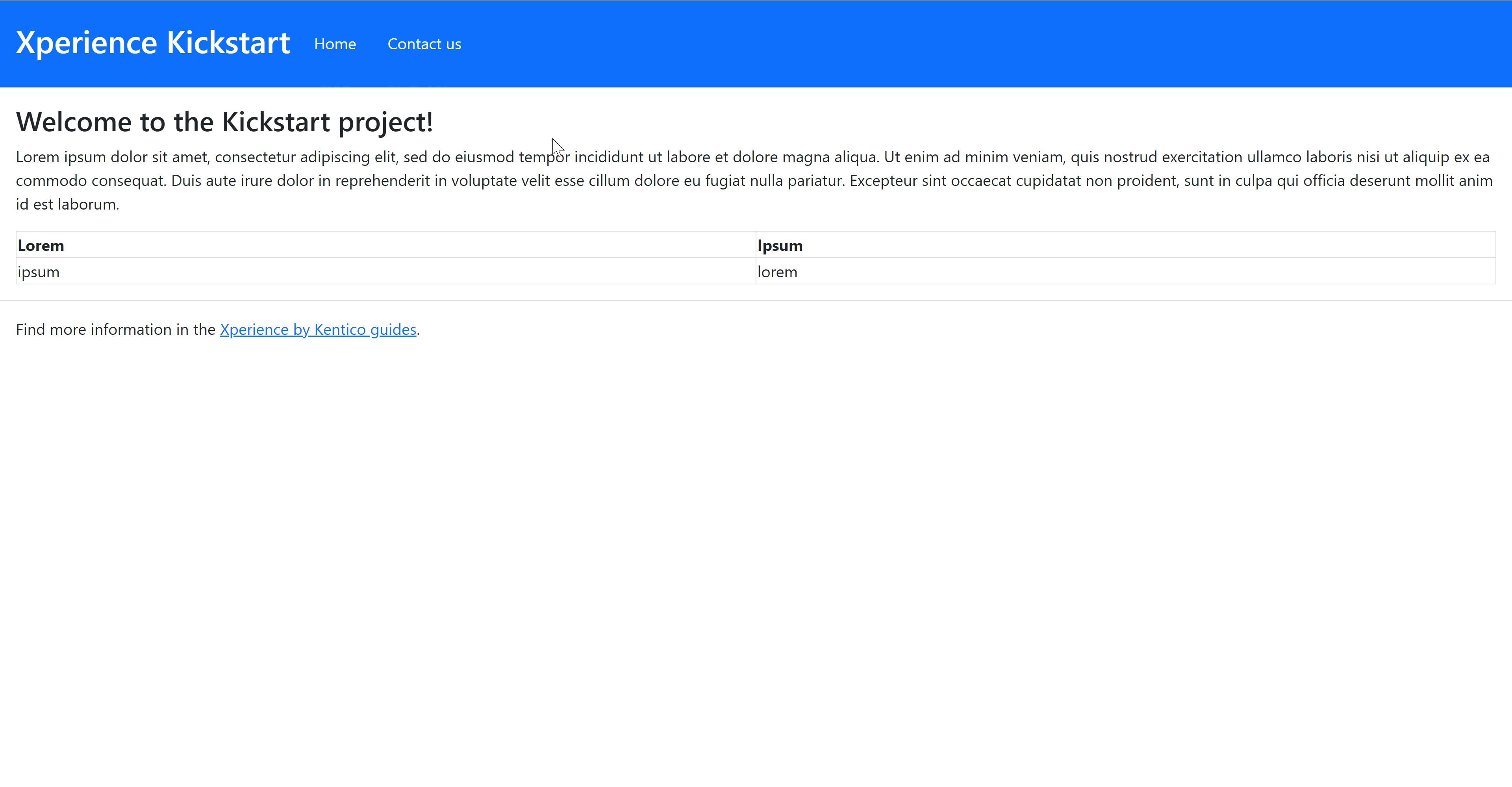 Demo of the Xperience by Kentico site