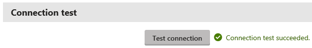 Testing a SharePoint connection