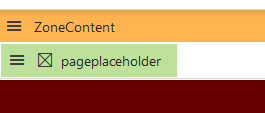 The Page placeholder web part in the ZoneContent zone
