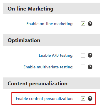 Enabling content personalization