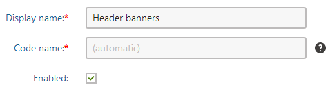 Creating a banner category