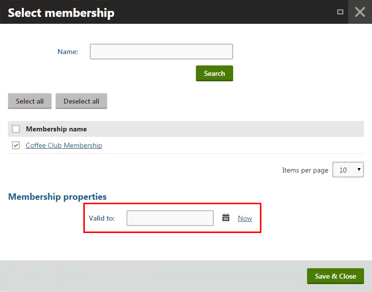 Configuring the membership validity