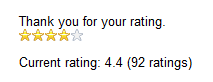 A content rating widget