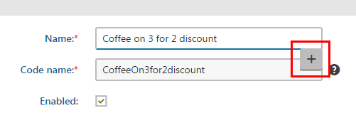 Localizing a discount name