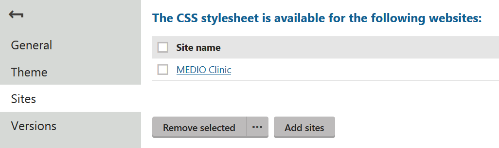 Making CSS stylesheets available for sites