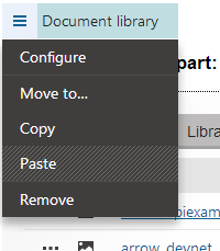 Configuring the Document library web part
