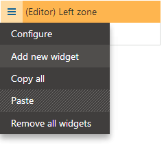 Adding a widget to the default content of a zone
