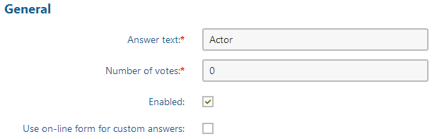 Creating a new poll answer