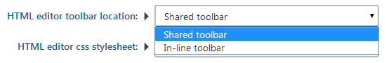 Switching to Shared toolbar