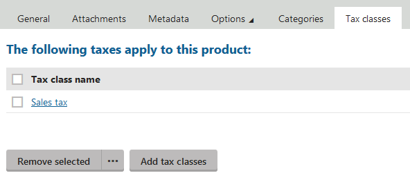 Applied tax classes