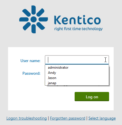 Autocomplete in a login form