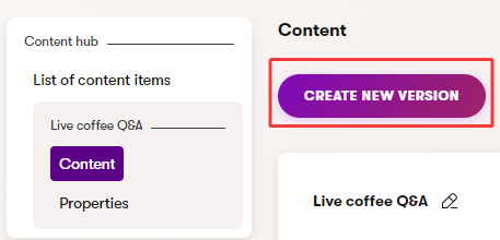 Create new version of a content item